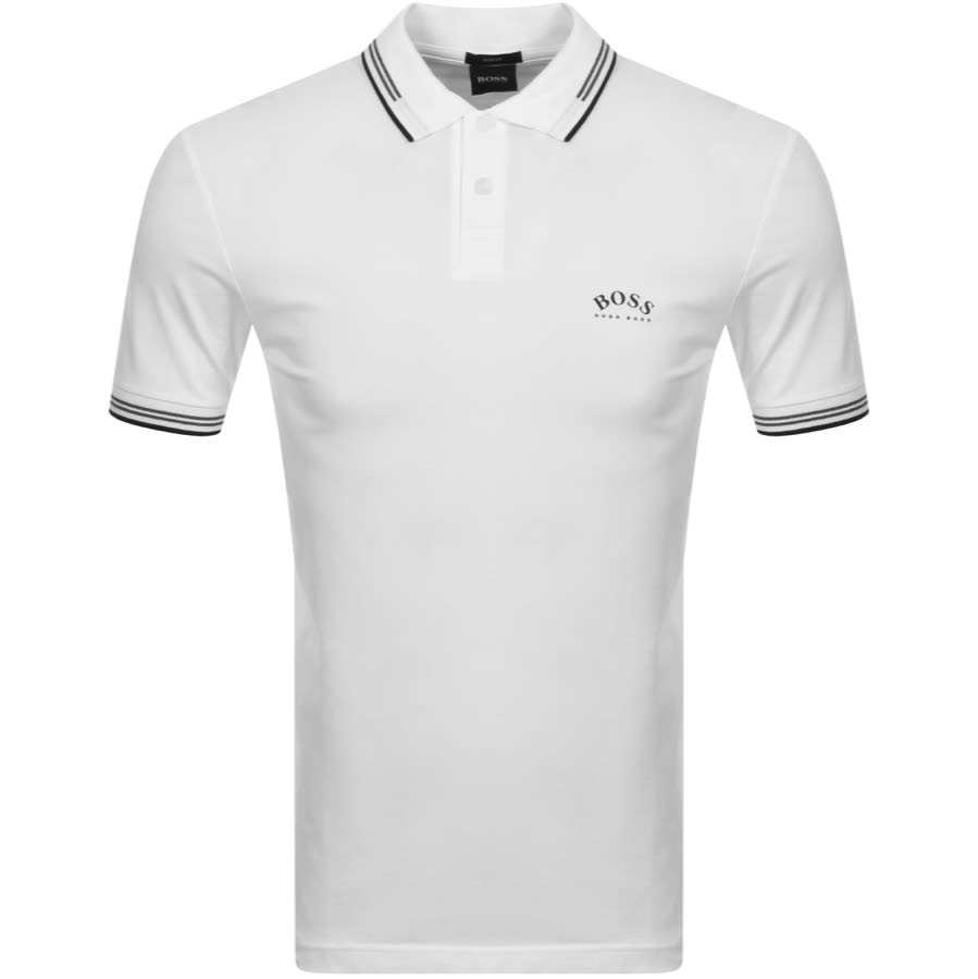 Alternative Image for ProductBOSS Paul Curved Polo T Shirt White1